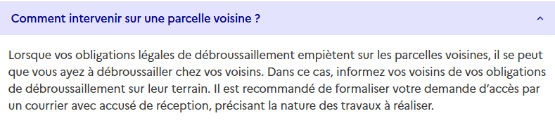 old comment intervenir sur une parcelle voisine